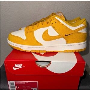 Nike Dunk Low Yellow White Suede & Leather